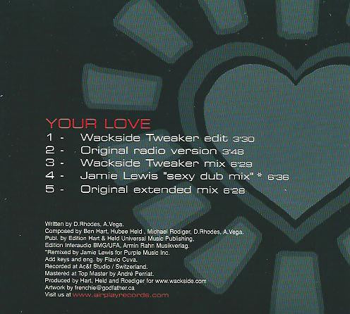 The Weathergirls* - Your Love  (CD, Maxi) - Image 2