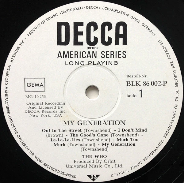 The Who - My Generation (LP, Album, Mono) - Image 3