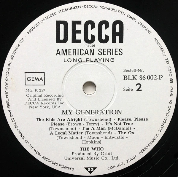 The Who - My Generation (LP, Album, Mono) - Image 4
