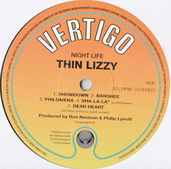 Thin Lizzy - Nightlife (LP, Album, RE, 180) - Image 3