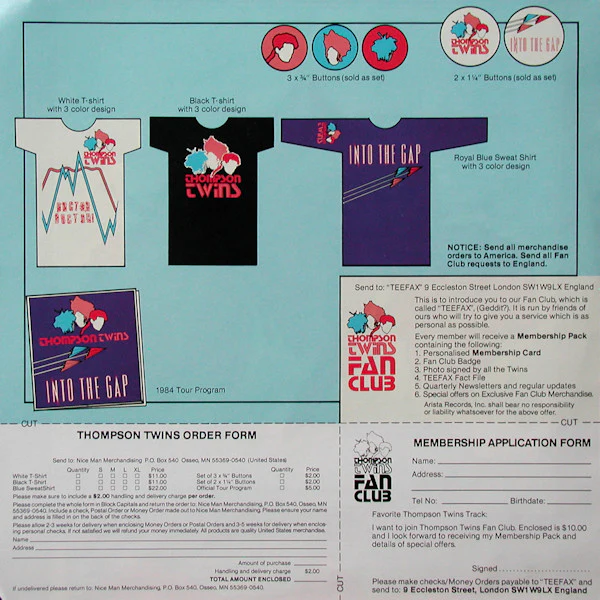 Thompson Twins - Into The Gap (LP, Album, Ind) - Image 5