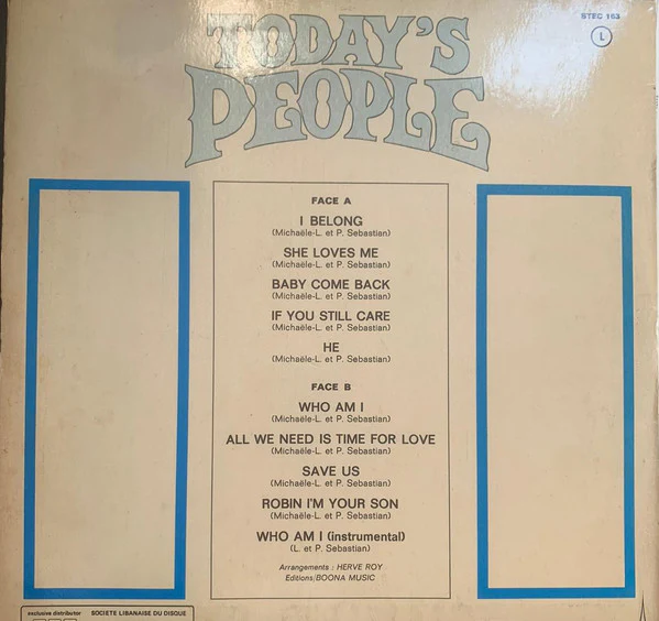 Today's People - He (LP, Album) - Image 2