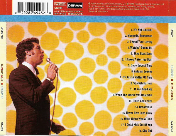 Tom Jones - Classic Tom Jones (CD, Comp, RM) - Image 2