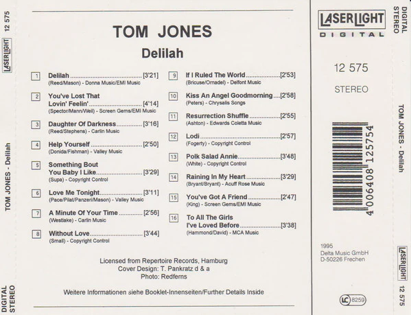 Tom Jones - Delilah (CD, Comp) - Image 4