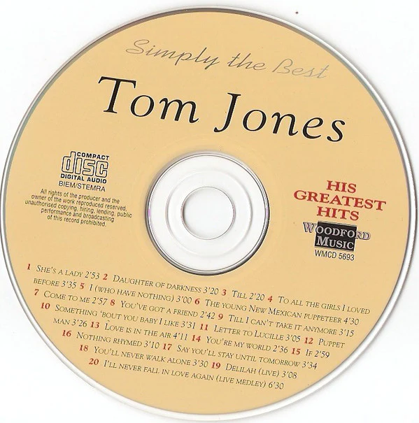 Tom Jones - His Greatest Hits (CD, Comp) - Image 5