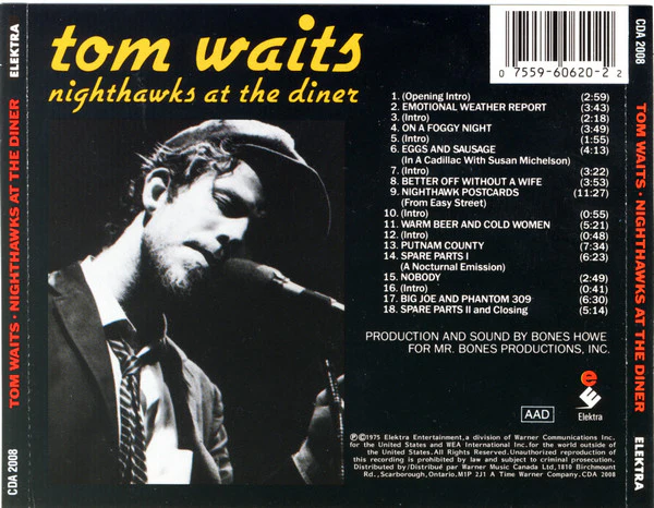 Tom Waits - Nighthawks At The Diner (CD, Album, RE) - Image 2