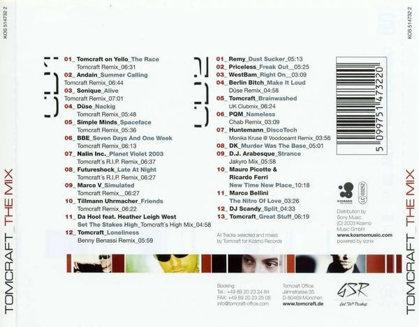 Tomcraft - The Mix (CD, Comp + CD, Mixed) - Image 2