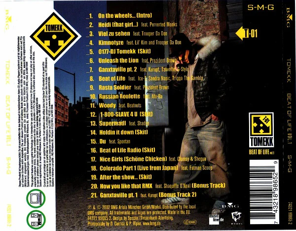 Tomekk* - Beat Of Life Vol.1 (CD, Album, Copy Prot.) - Image 2