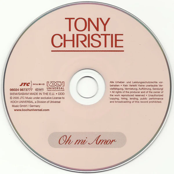 Tony Christie - Oh Mi Amor (CD, Album) - Image 3