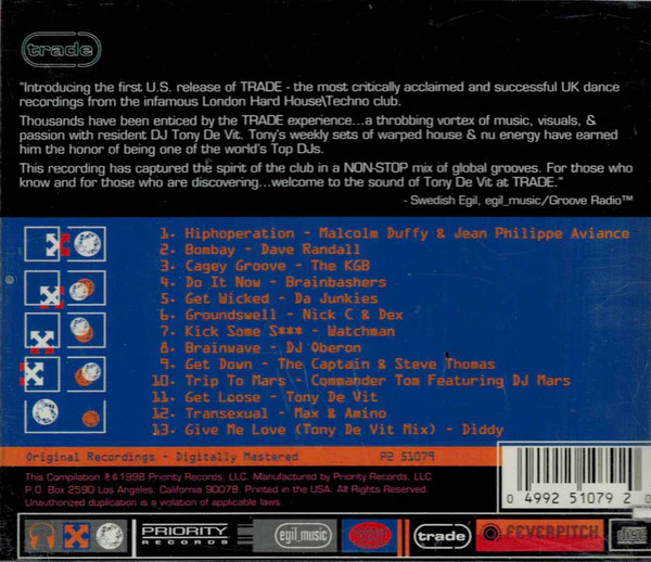 Tony De Vit - Trade (CD, Comp, Mixed) - Image 3