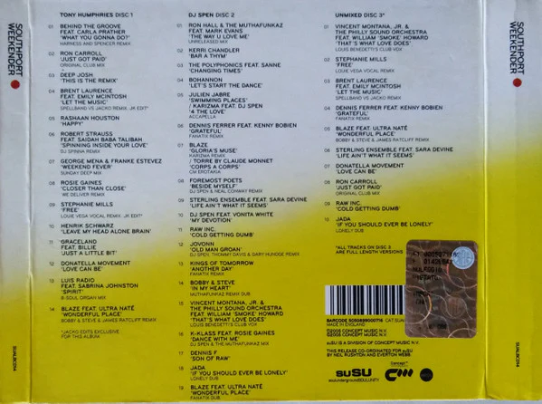 Tony Humphries / DJ Spen - Southport Weekender Volume 4 (2xCD, Mixed + CD, Comp) - Image 2