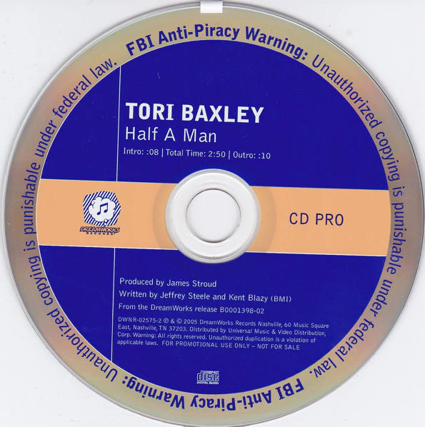 Tori Baxley - Half A Man (CD, Single, Promo) - Image 3