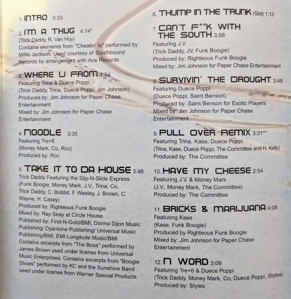 Trick Daddy - Thugs Are Us (CD, Album) - Image 2