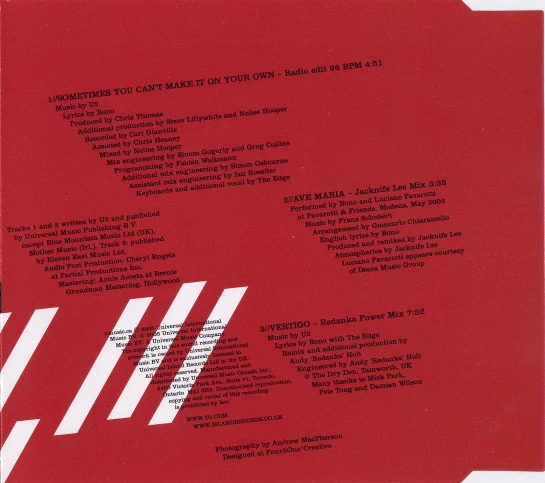 U2 - Sometimes You Can't Make It On Your Own (CD, Single) - Image 2