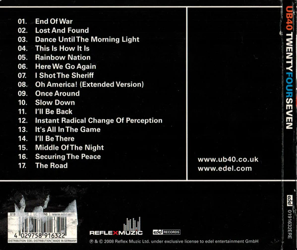UB40 - TwentyFourSeven (CD, Album, Dig) - Image 3