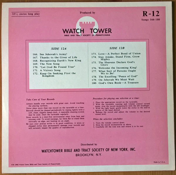 Unknown Artist - Sing Praises To Jehovah Songs 166-180 (LP) - Image 2