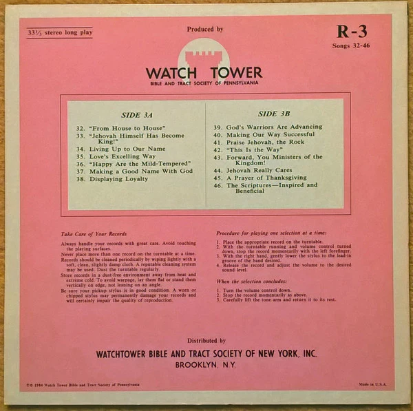 Unknown Artist - Sing Praises To Jehovah Songs 32-46 (LP) - Image 2