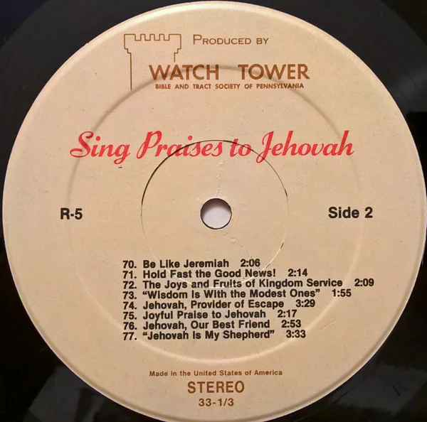 Unknown Artist - Sing Praises To Jehovah Songs 62-77 (LP) - Image 4