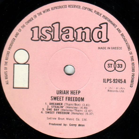 Uriah Heep - Sweet Freedom (LP, Album) - Image 3