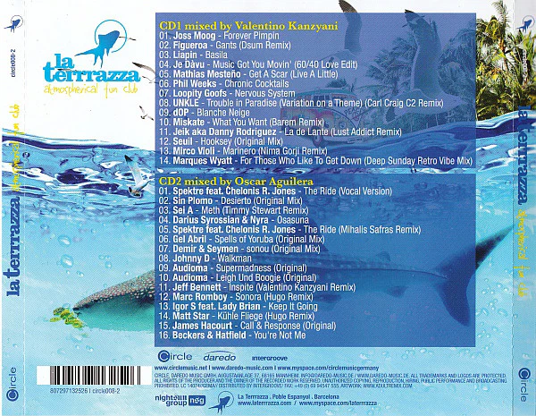 Valentino Kanzyani & Oscar Aguilera - La Terrrazza - Atmospherical Fun Club (2xCD, Comp, Mixed) - Image 2