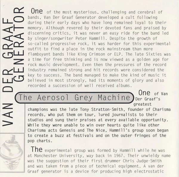 Van Der Graaf Generator - The Aerosol Grey Machine (CD, Album, RE) - Image 5