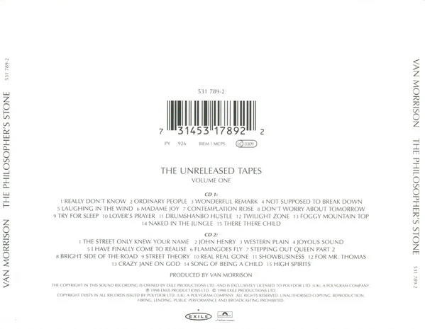 Van Morrison - The Philosopher's Stone (The Unreleased Tapes Volume One) (2xCD, Album, Comp) - Image 3
