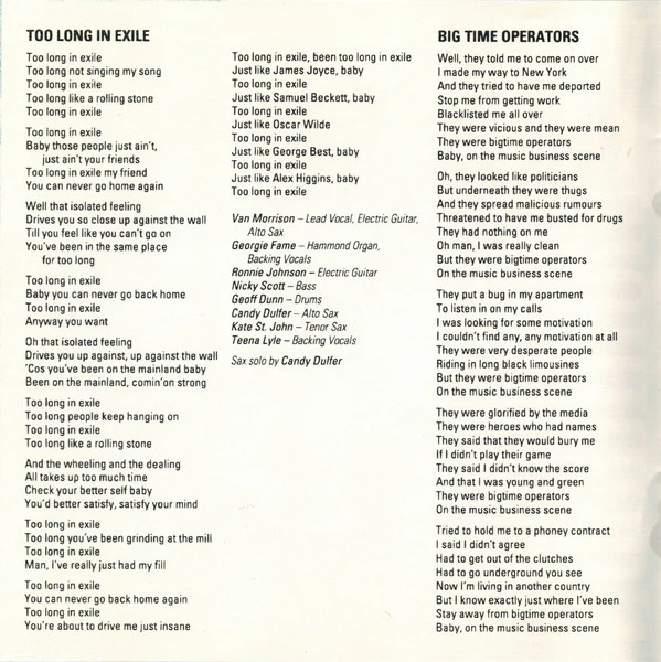 Van Morrison - Too Long In Exile (CD, Album) - Image 4