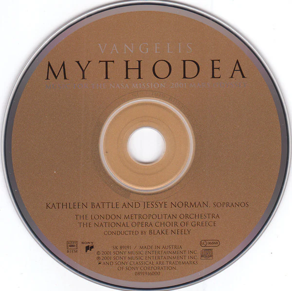 Vangelis - Mythodea (Music For The NASA Mission: 2001 Mars Odyssey) (CD, Album) - Image 3