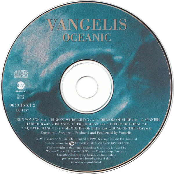 Vangelis - Oceanic (CD, Album) - Image 3