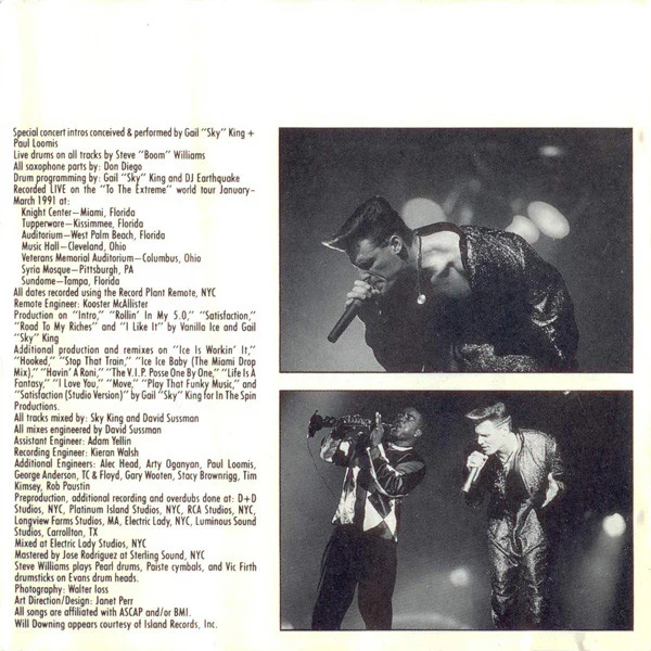 Vanilla Ice - Extremely Live (CD, Album) - Image 5
