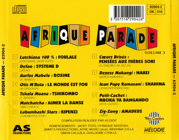 Various - Afrique Parade Volume 3 (CD, Comp) - Image 2