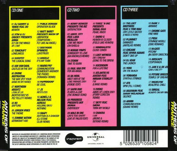 Various - Anthems Of Trance (3xCD, Comp) - Image 2
