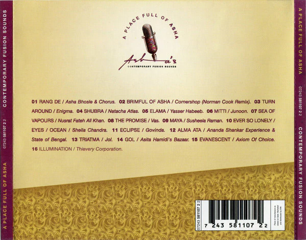 Various - Asha Bhosle Presents: A Place Full Of Ahsa - Asha's Contemporary Fusion Sounds (CD, Album) - Image 5