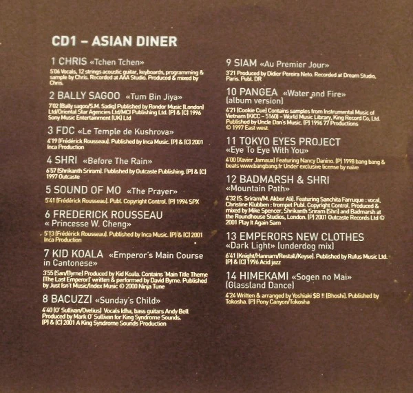 Various - Asian - House And Lounge Atmosphere (CD, Comp + CD, Comp, Mixed) - Image 2