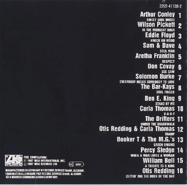 Various - Atlantic Soul Classics (CD, Comp, RE) - Image 2