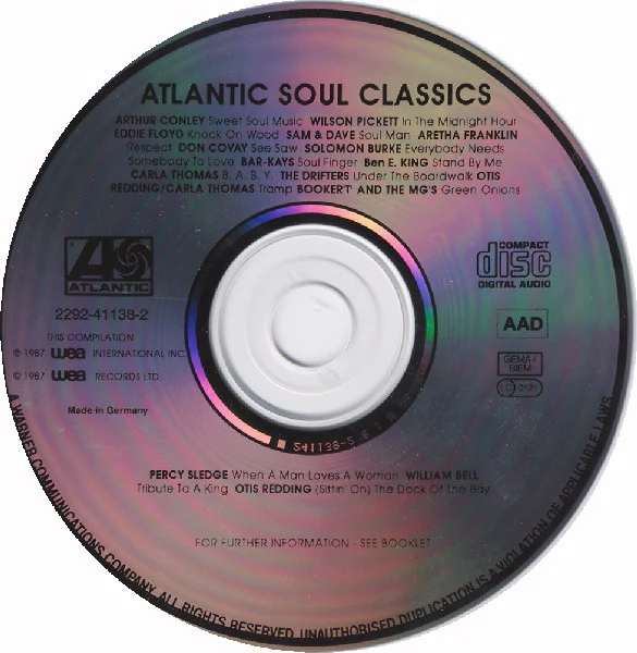 Various - Atlantic Soul Classics (CD, Comp, RE) - Image 3