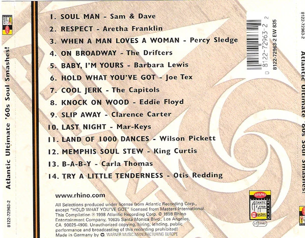 Various - Atlantic Ultimate '60s Soul Smashes! (CD, Comp) - Image 2