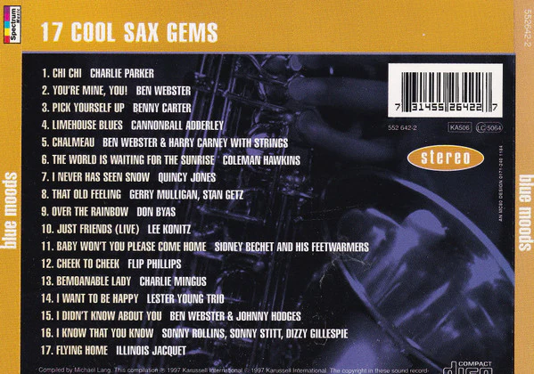 Various - Blue Moods (17 Cool Sax Gems) (CD, Comp) - Image 2