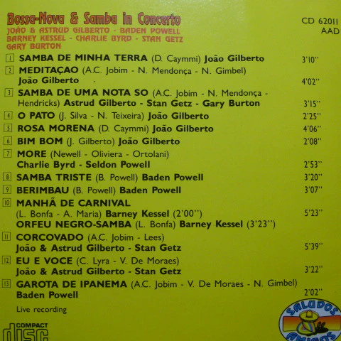 Various - Bossa-Nova & Samba In Concerto (CD, Comp) - Image 2