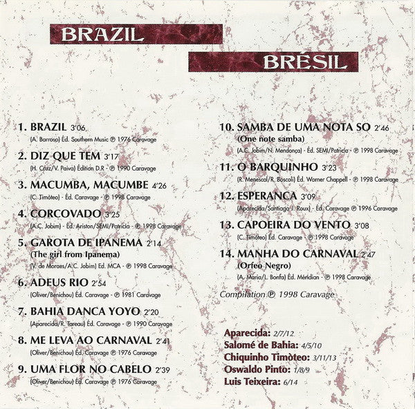 Various - Brazil Brésil (CD, Album, Comp) - Image 2