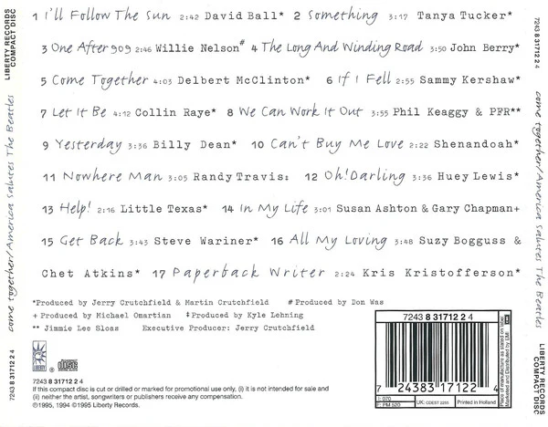 Various - Come Together - America Salutes The Beatles (CD, Album) - Image 2