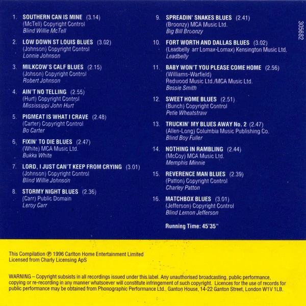 Various - Cotton Pickin' Blues (CD, Comp) - Image 4