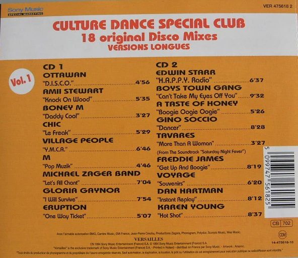 Various - Culture Dance Vol. 1 (Special Club) (2xCD, Comp, Ltd) - Image 3
