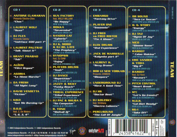 Various - DJ Team (4xCD, Comp, Mixed) - Image 2