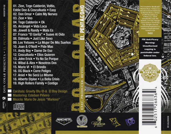 Various - Don Omar Presenta: El Pentagono (CD, Comp) - Image 2