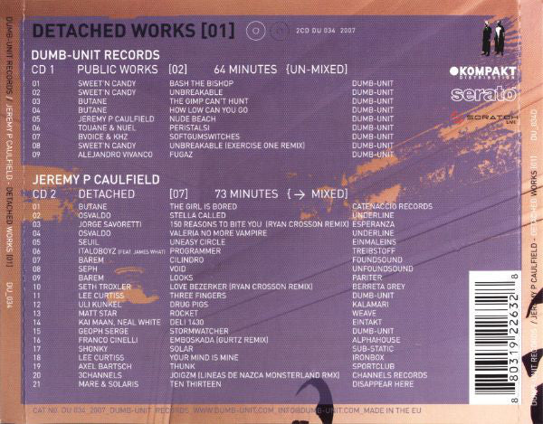 Various - Dumb-Unit Records // Jeremy P Caulfield - Detached Works [01] (CD, Comp + CD, Comp, Mixed) - Image 2