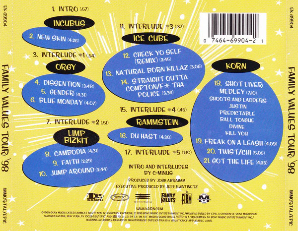 Various - Family Values Tour '98 (CD, Comp) - Image 2