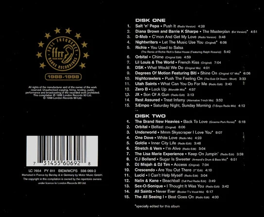 Various - FFRR Classics 1988 - 1998 (2xCD, Comp) - Image 2