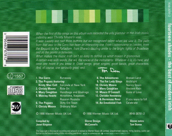 Various - Fourteen Shades  The Best Of Modern Irish (CD, Comp) - Image 2
