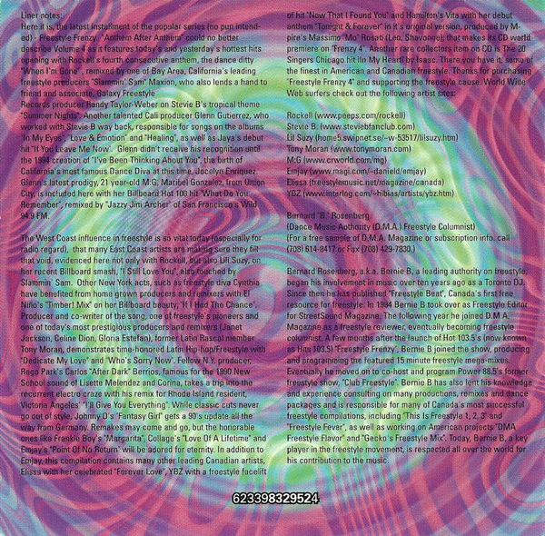Various - Freestyle Frenzy Volume 4 ∙ Anthem After Anthem (CD, Comp) - Image 4